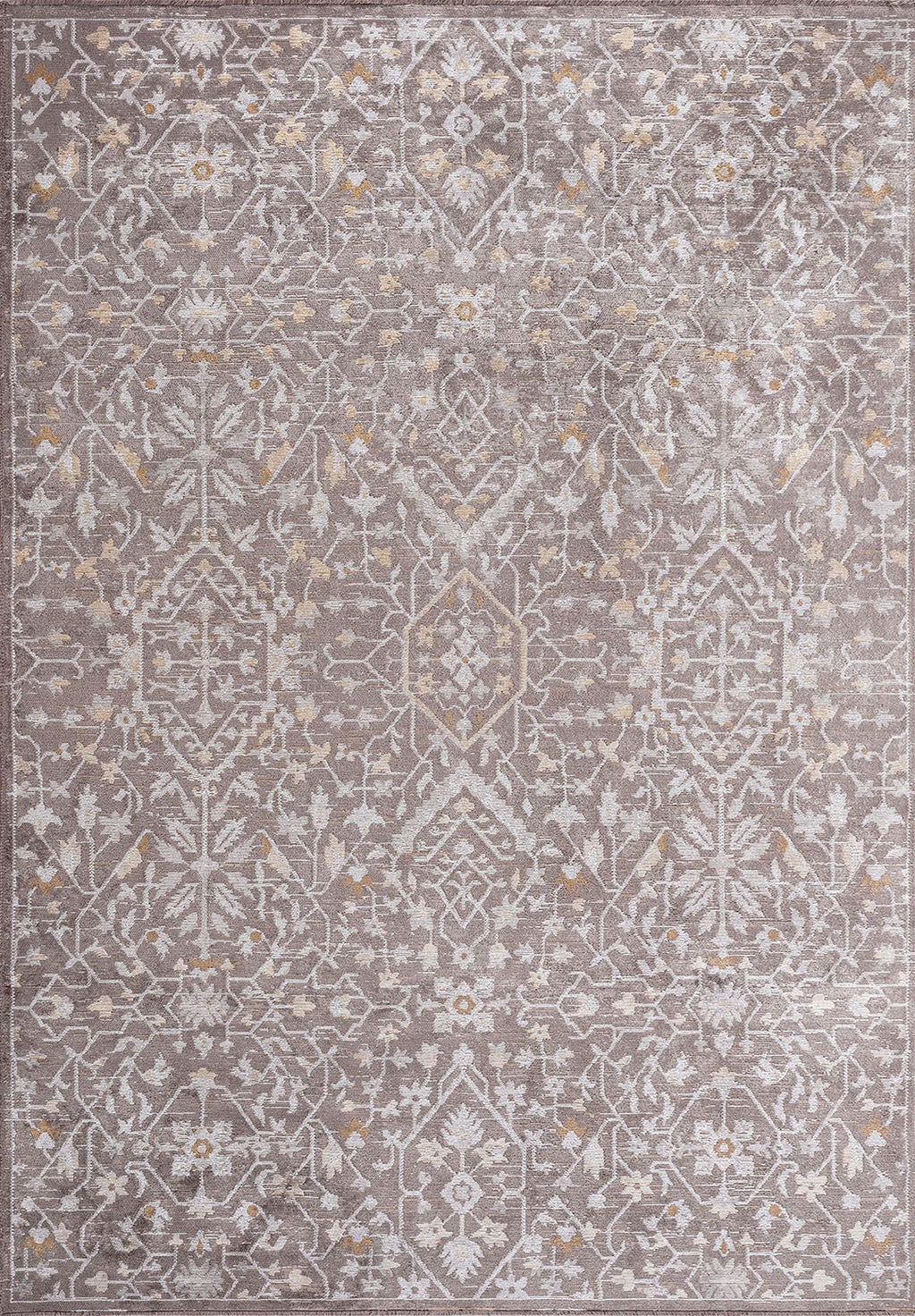 Fleur Bone - Dark Grey Rug