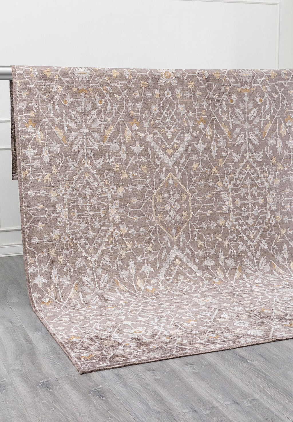 Fleur Bone - Dark Grey Rug