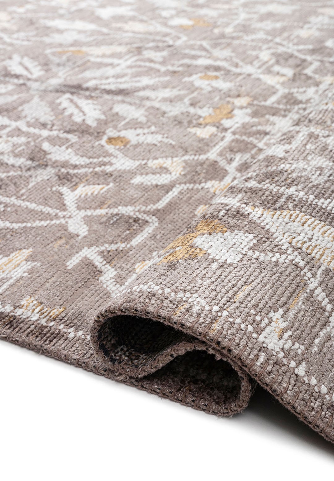 Fleur Bone - Dark Grey Rug