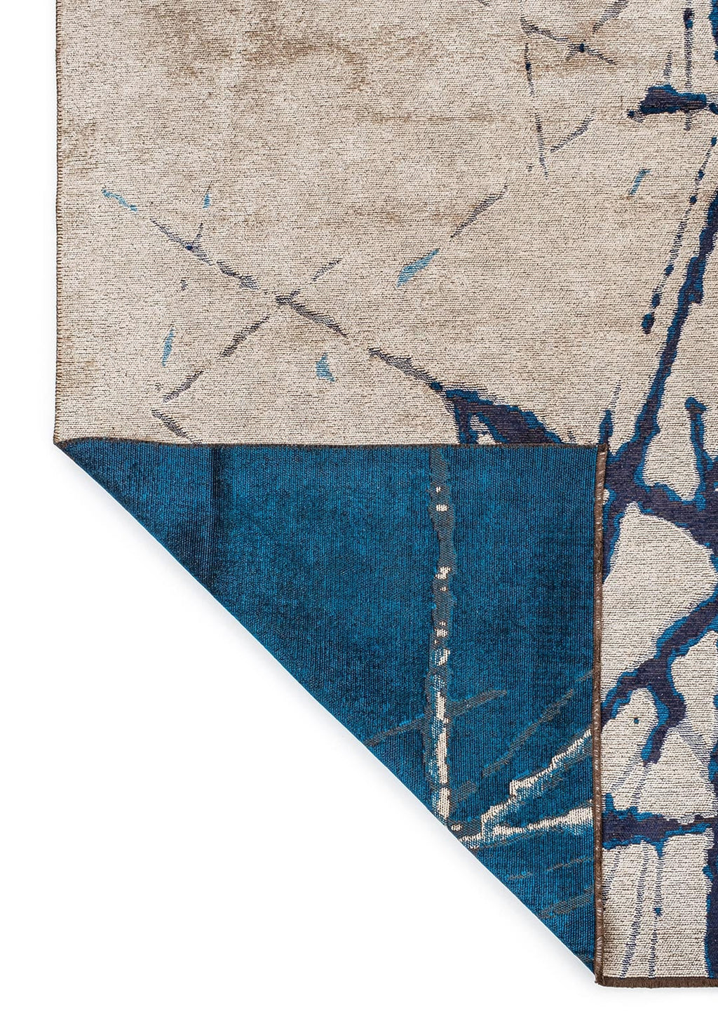 Crack Cream - Dark Navy Rug