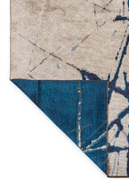 Crack Cream - Dark Navy Rug