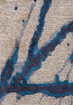 Crack Cream - Dark Navy Rug