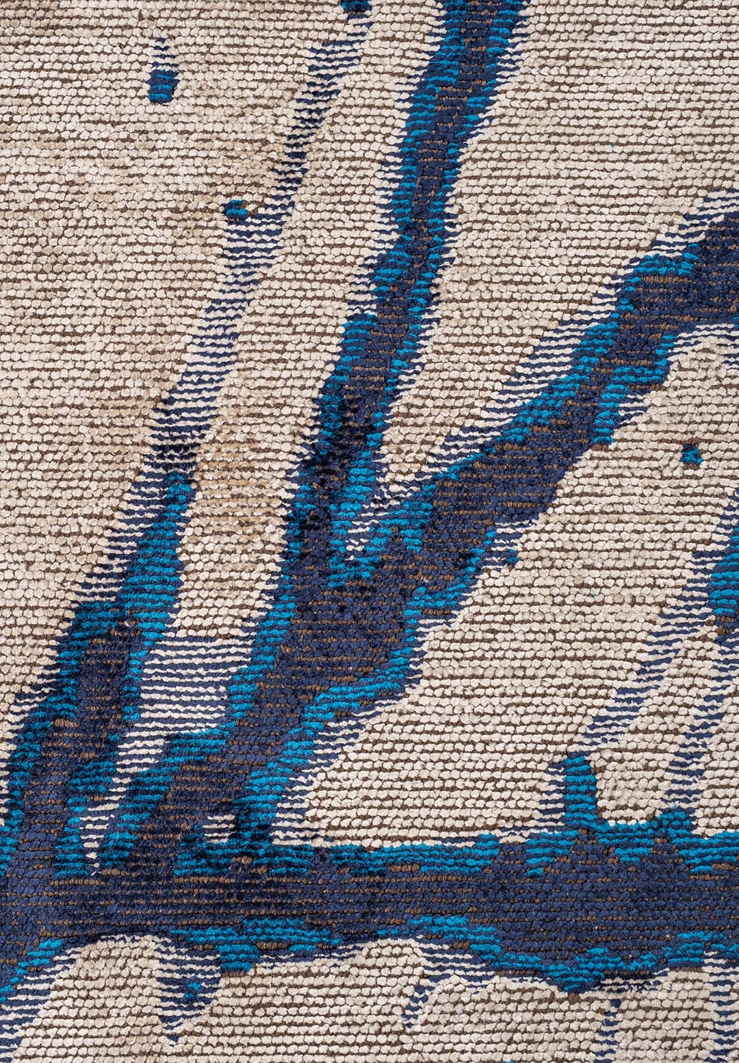 Crack Cream - Dark Navy Rug
