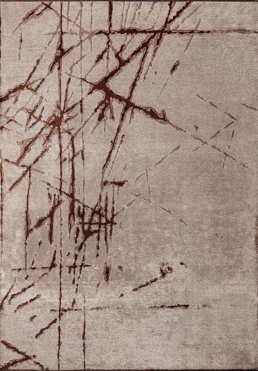 Crack Dark Brown - Cream Rug