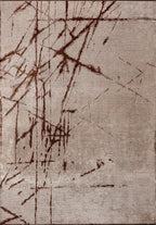 Crack Dark Brown - Cream Rug