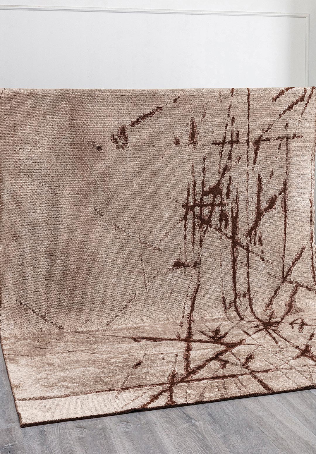 Crack Dark Brown - Cream Rug
