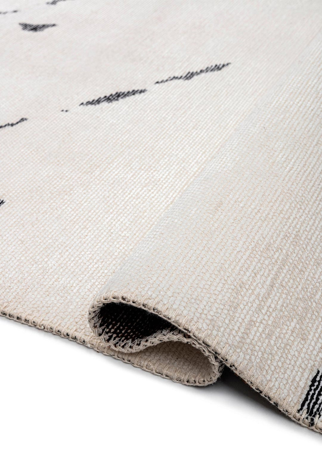 Crack Black - White Rug