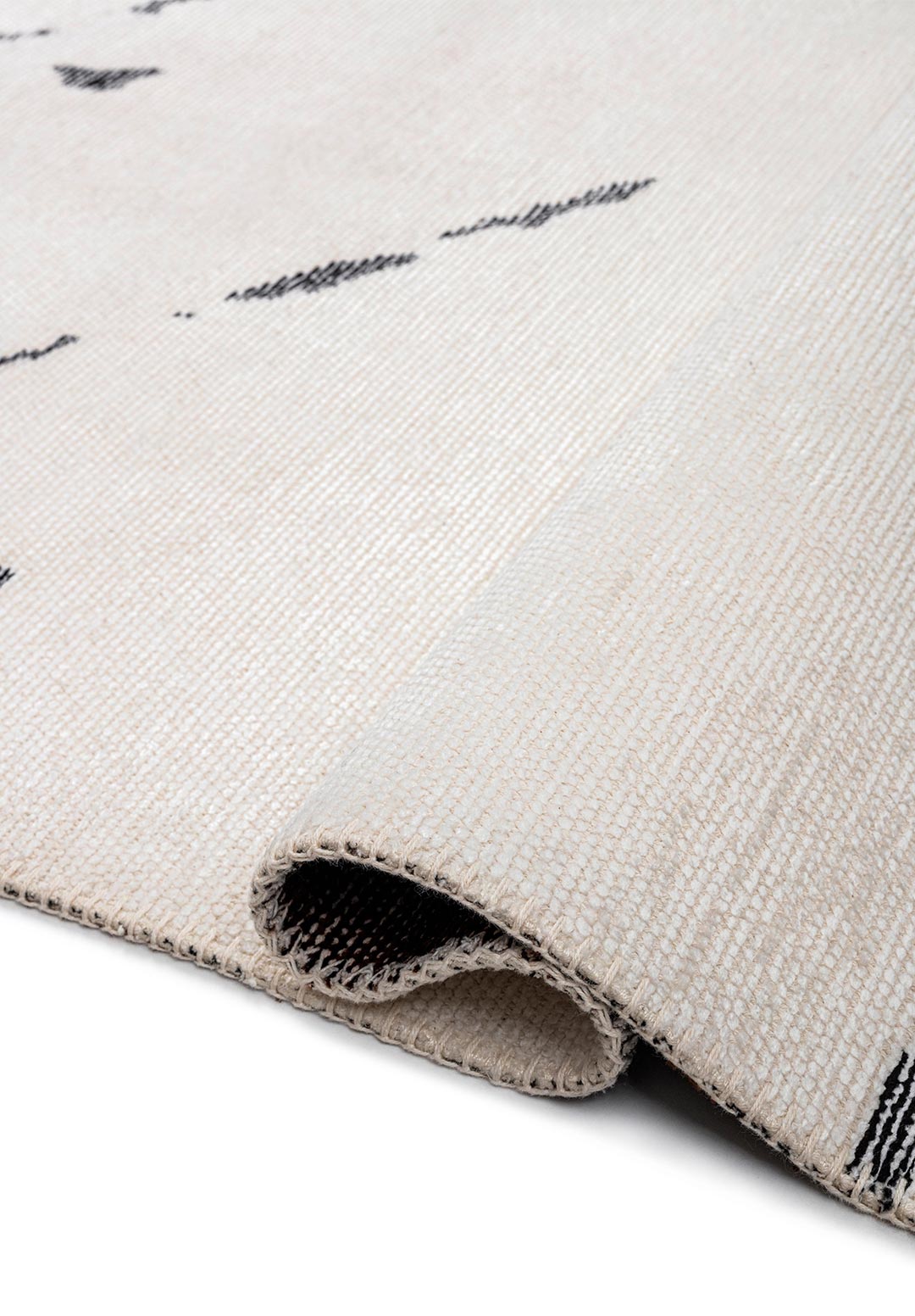 Crack Black - White Rug
