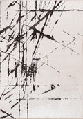 Crack Black - White Rug