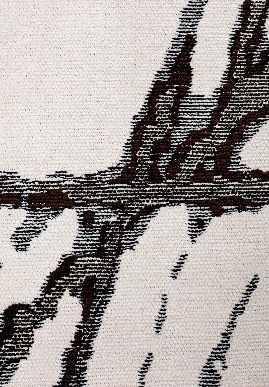 Crack Black - White Rug