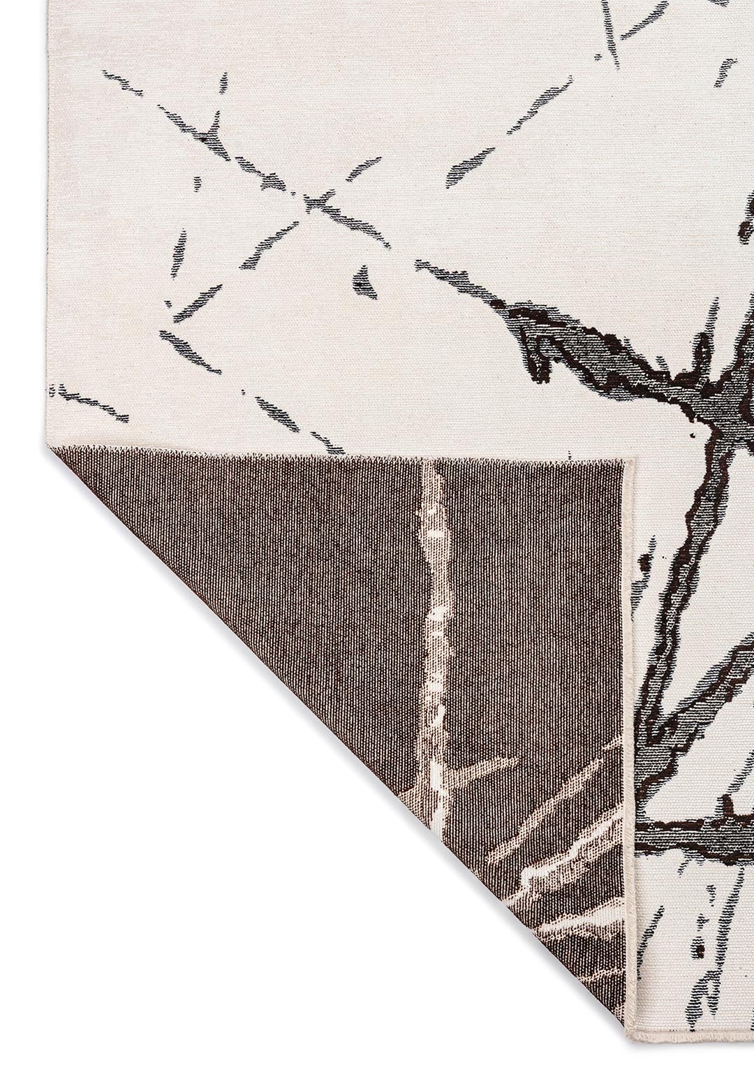 Crack Black - White Rug