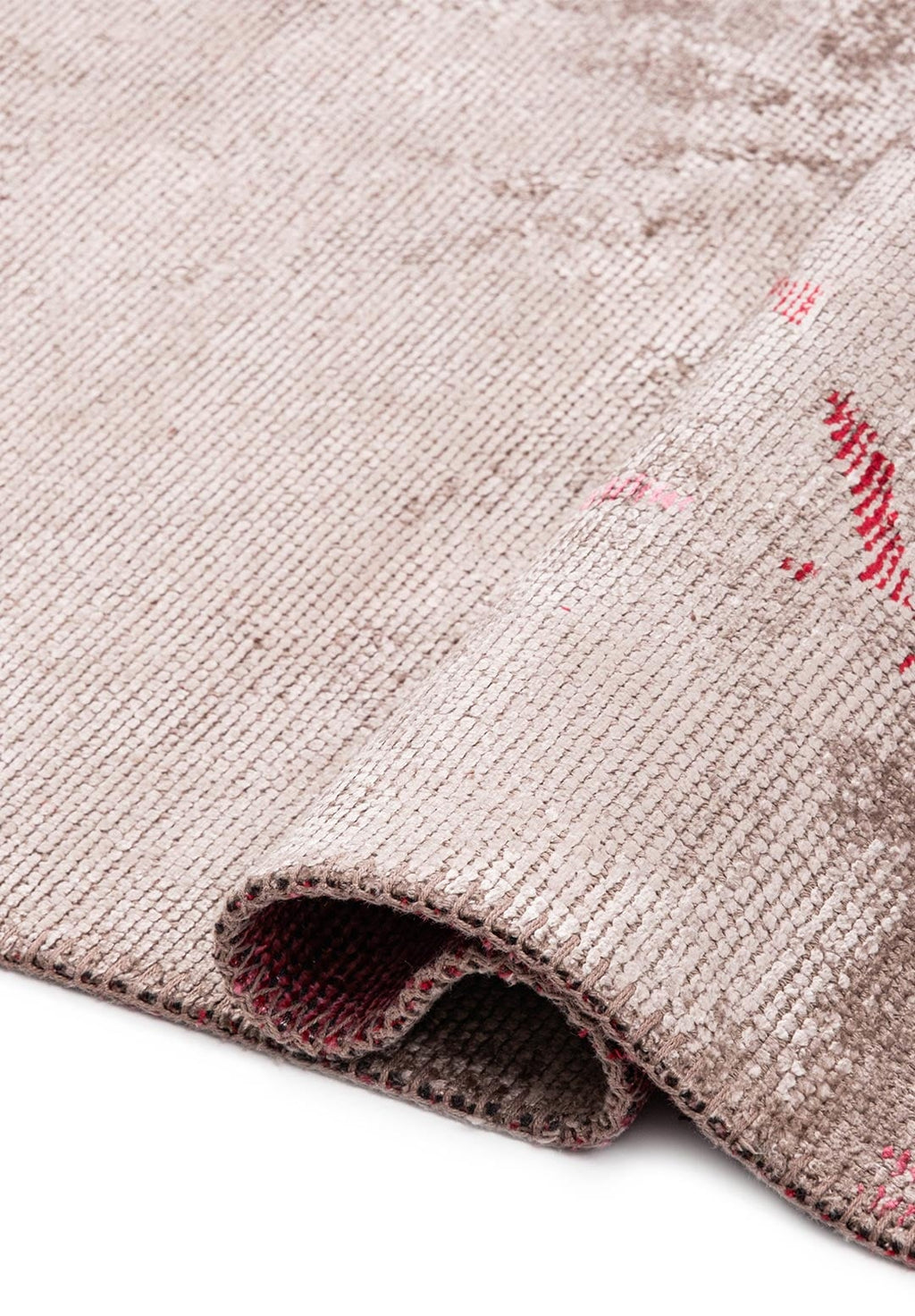 Crack Magenta - Grey Rug
