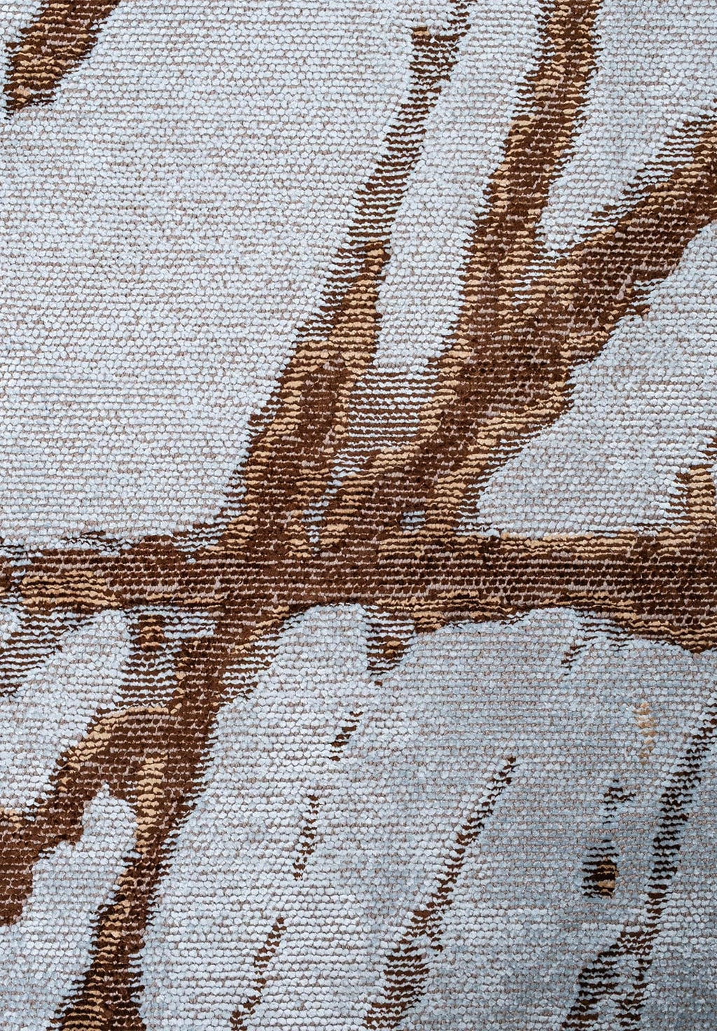 Crack Dark Brown - Ice Blue Rug