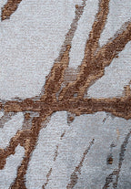 Crack Dark Brown - Ice Blue Rug