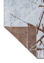 Crack Dark Brown - Ice Blue Rug