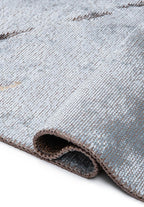 Crack Dark Brown - Ice Blue Rug