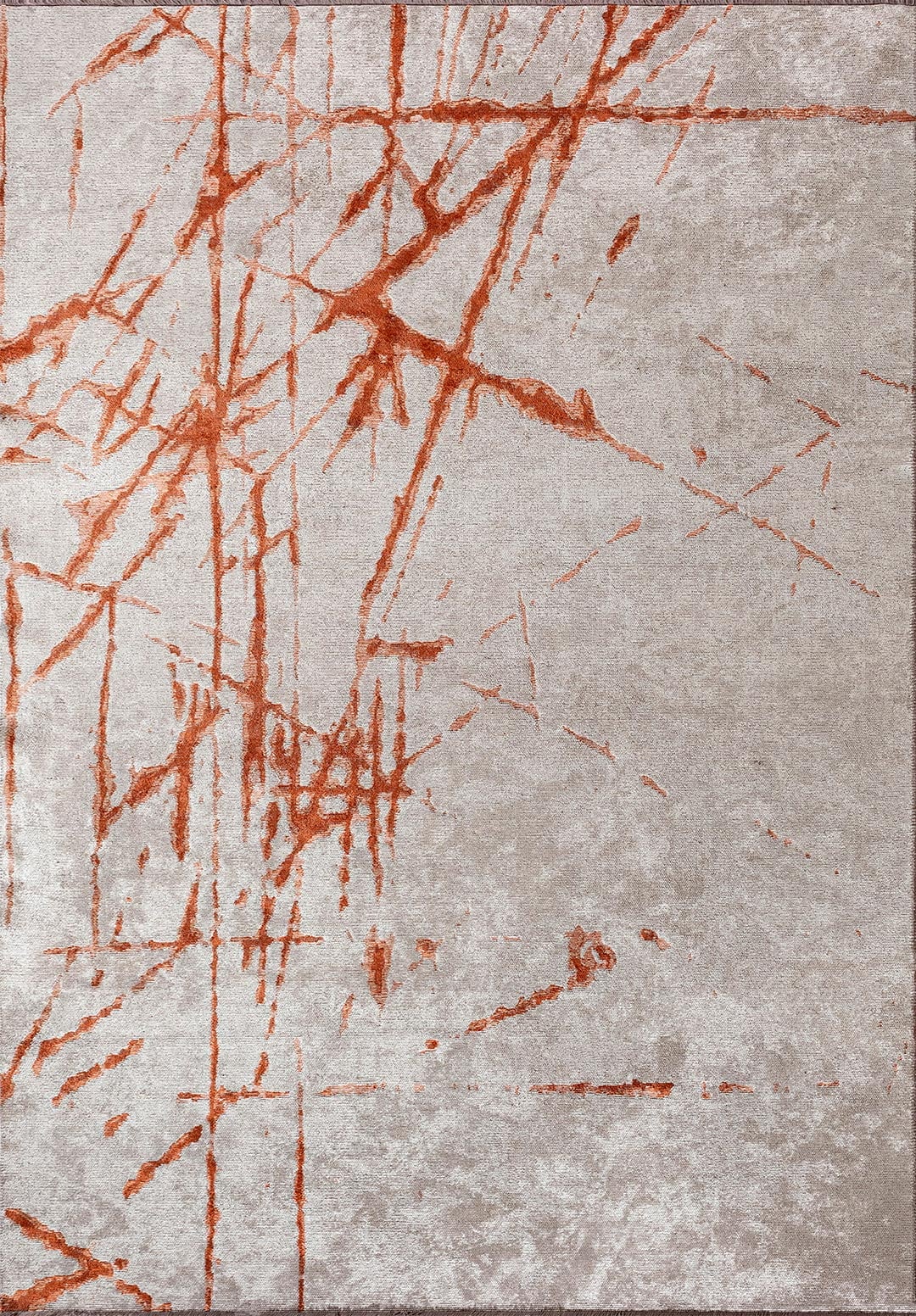 Crack Rust - Bone Rug