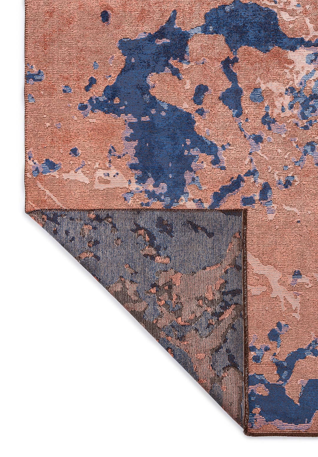 Flash Navy Blue - Light Coral Rug