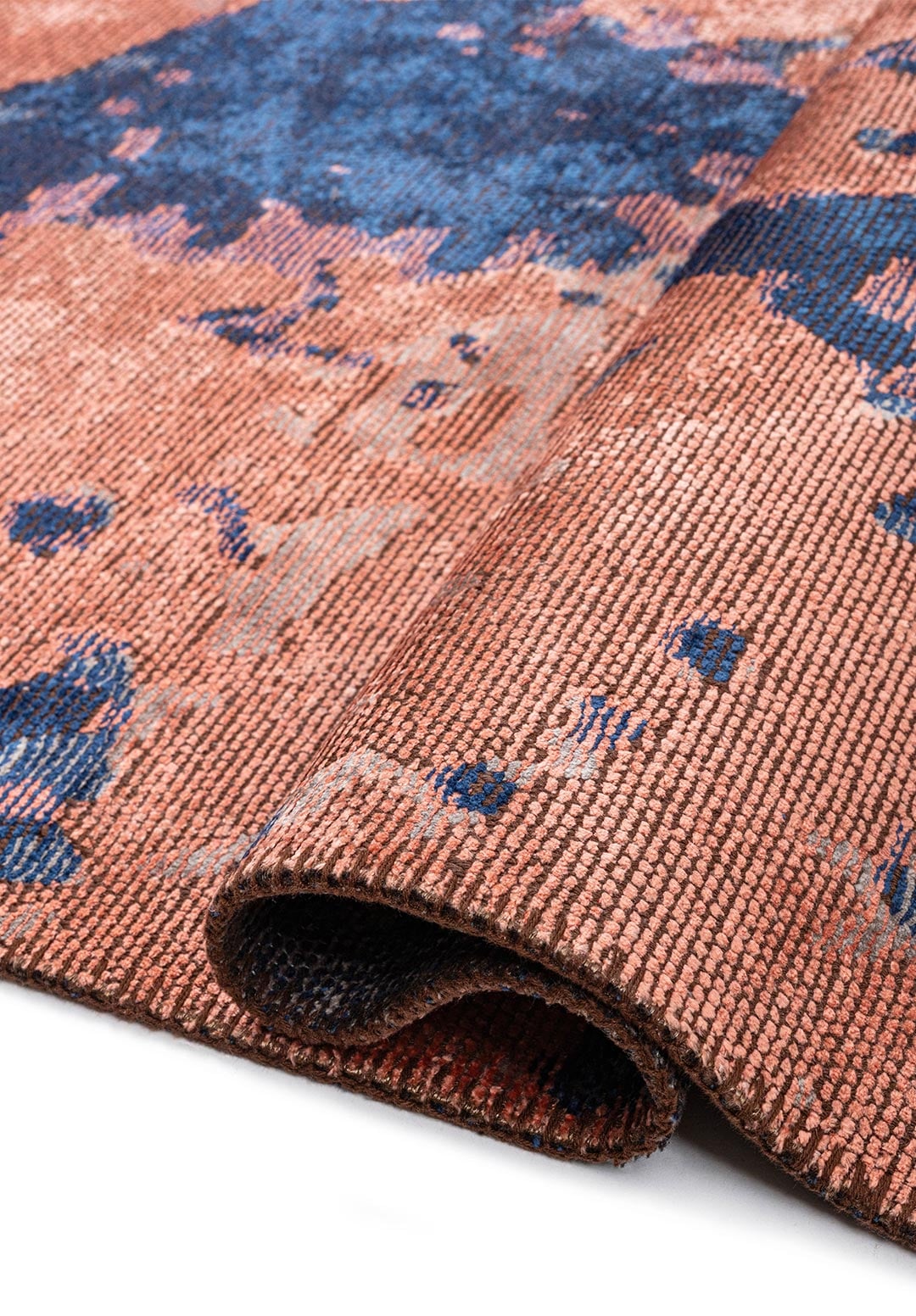 Flash Navy Blue - Light Coral Rug