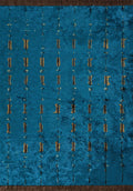 Maya Dark Brown - Cyan Rug