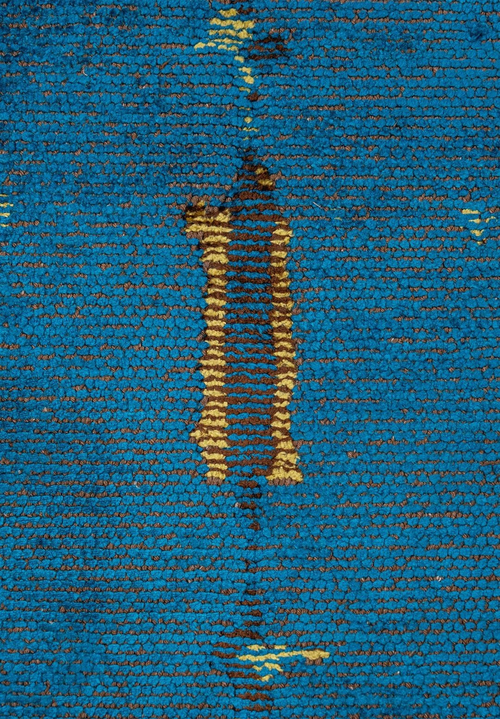 Maya Dark Brown - Cyan Rug