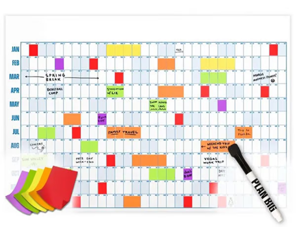 📅2026 Wall Calendar - Flexible Dry-Erase Material ✍️Design Your Amazing Year!🏃