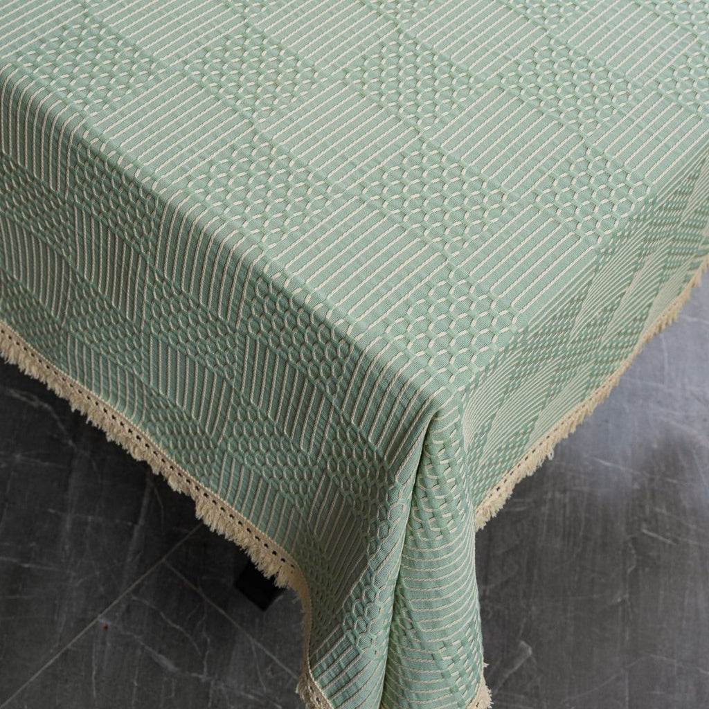 Vintage Geo Weave Tablecloth
