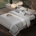 Elysium Silver Lace Luxury Egyptian Cotton Bedding Set