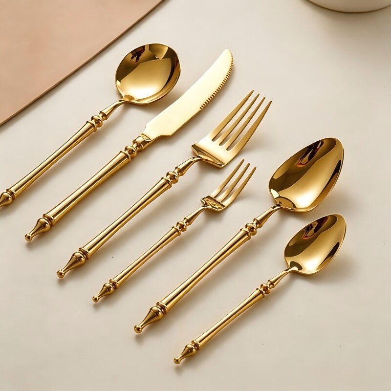 Xena Gold Stainless Steel Cutlery Set