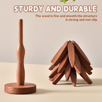 🏆Flash Sale⚡✨Natural Tree Trivet Set - 4 Wooden Trivets & 1 Stand Like a Christmas Tree