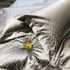 Talia Grey Egyptian Cotton Satin Bedding Set