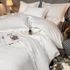 Neo White Silky Egyptian Cotton Bedding Set