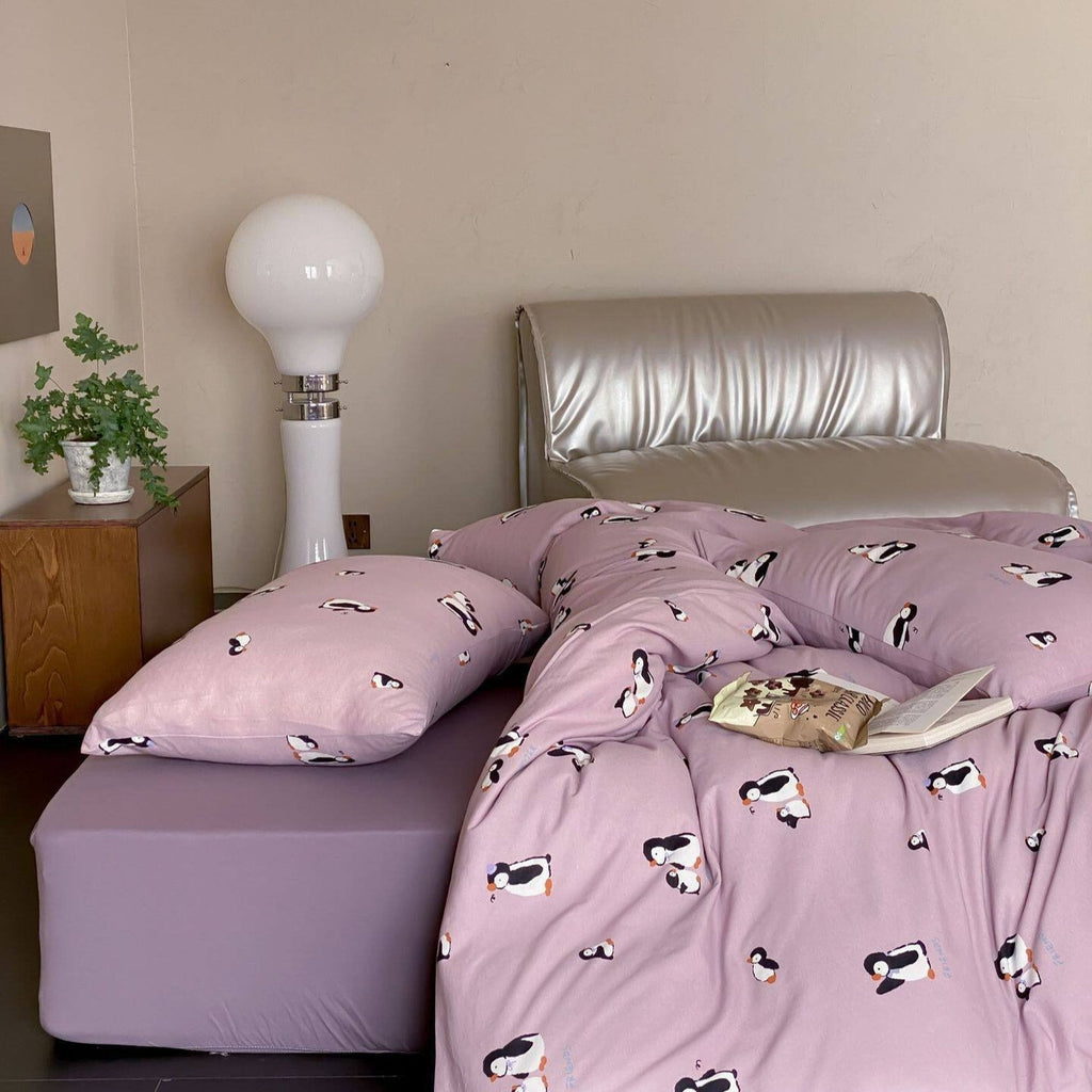 Penguin Party Dots Bedding Set
