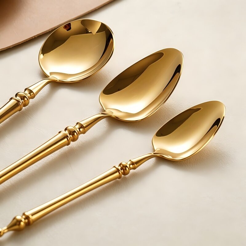 Xena Gold Stainless Steel Cutlery Set