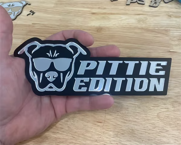 🎅2025 Christmas Hot Sale - Dog Car Badge Laser Cutting Car Emblem