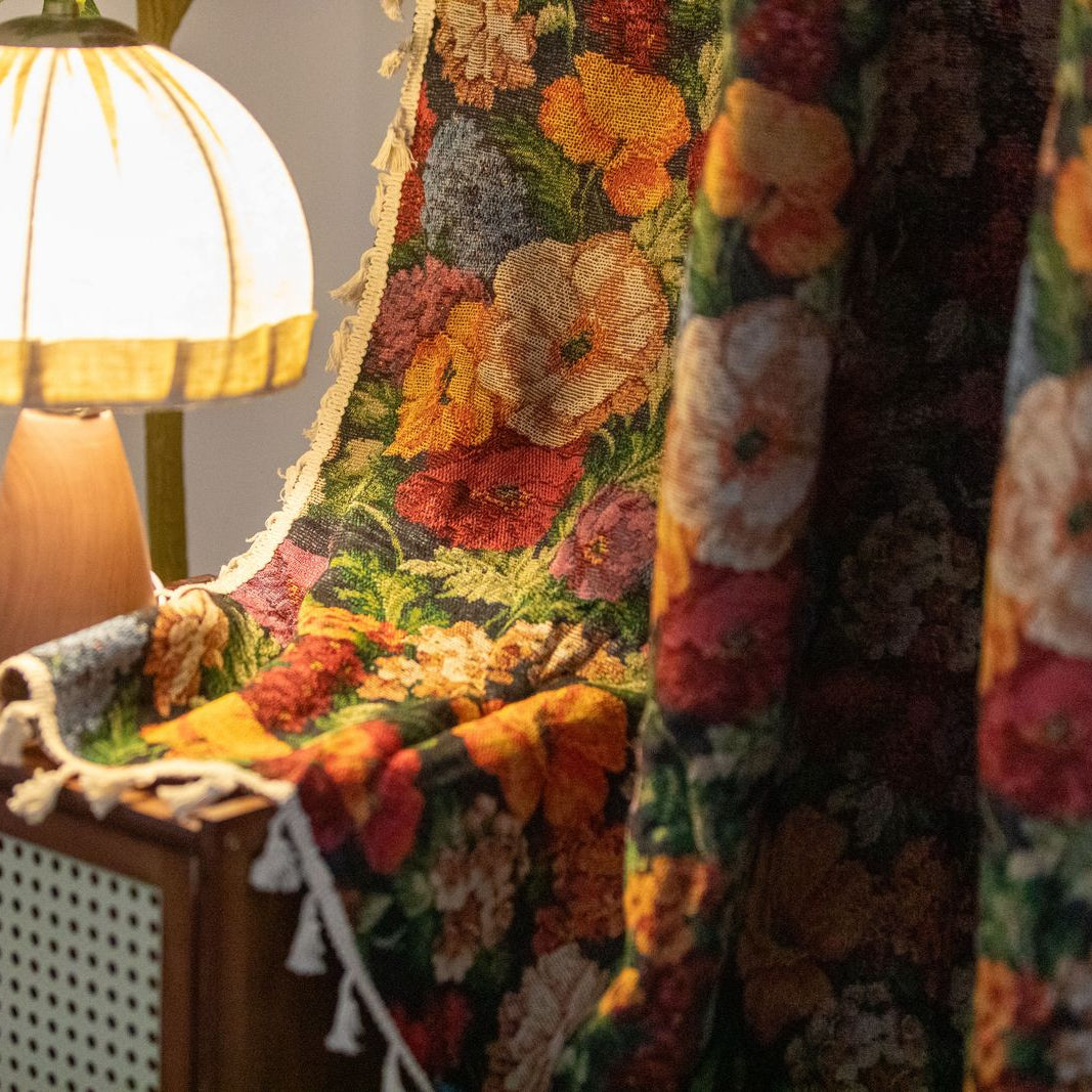 Retro Blossoming Curtain