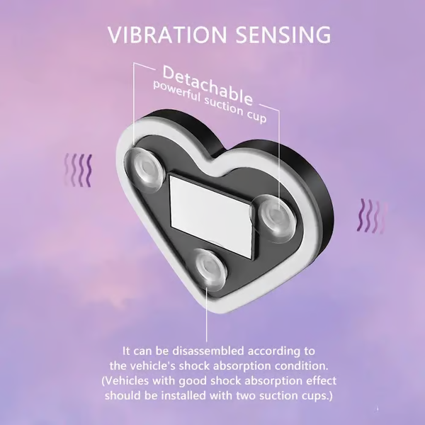 🔥🔥 Solar Powered Wireless LED Heart Shape C-Pillar Neon Light