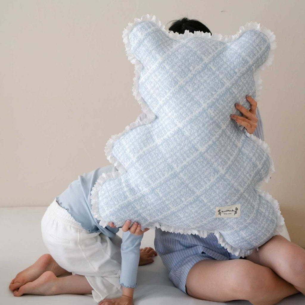 Plaid Teddy Cushion