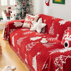 Red Xmas Sofa Cover