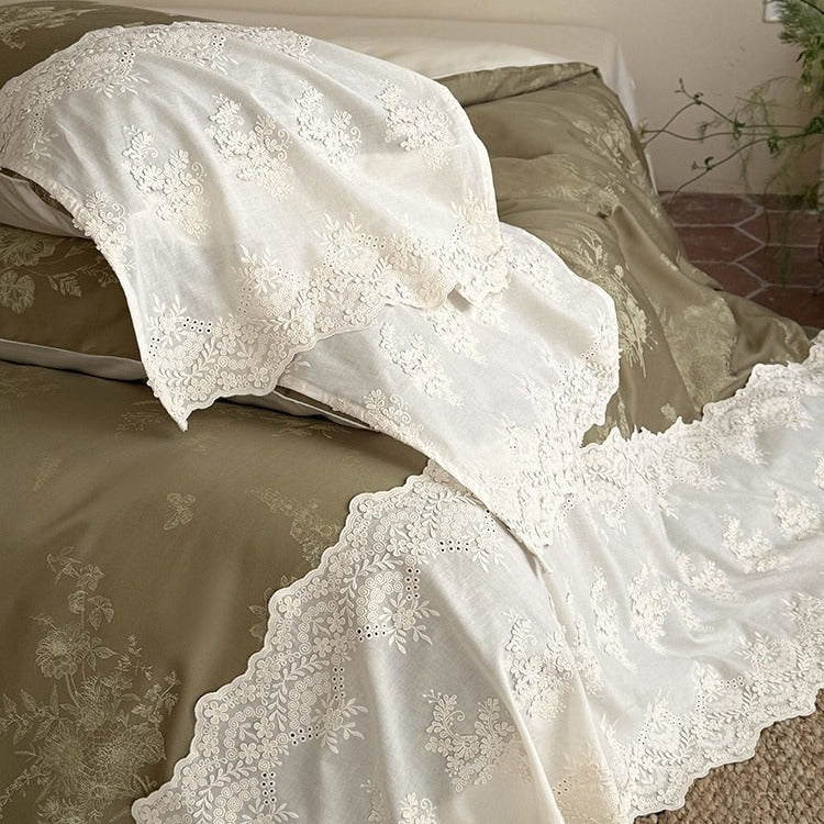 Botanical Manor Lace Bedding Set