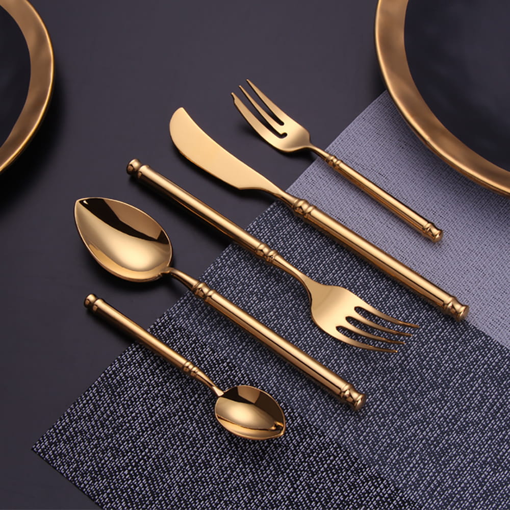 Helena Gold Luxury Stainless Steel Cutlery Set