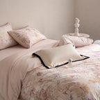 Lysora Blush Meadow Floral Egyptian Cotton Bedding Set