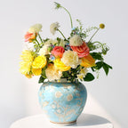 Blue Garden Ceramic Vase