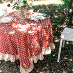 Rustic Ruffle Floral Tablecloth