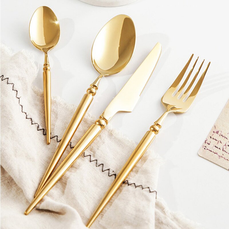 Vivian Gold Luxury Stainless Steel Cutlery Set