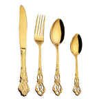 Dalia Gold Baroque Stainless Steel Cutlery Set