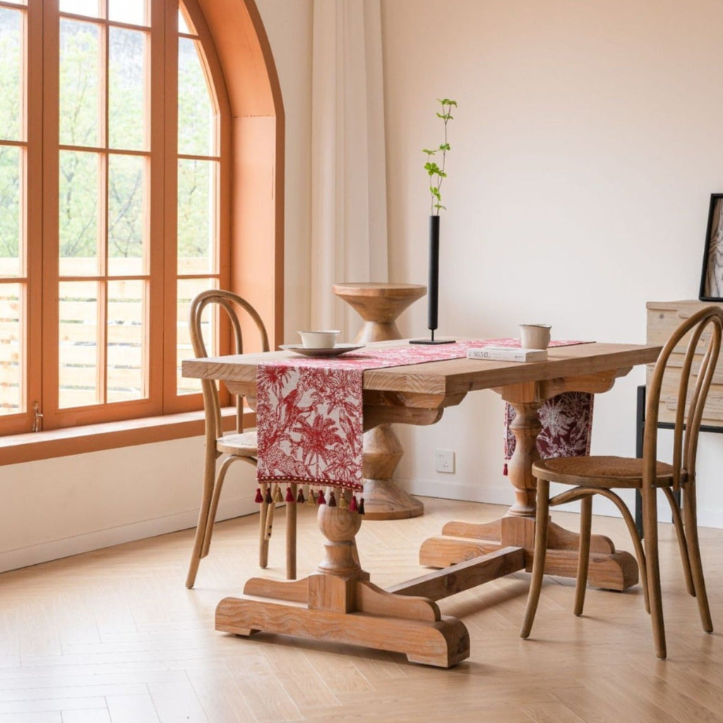 Red Palm Table Runner