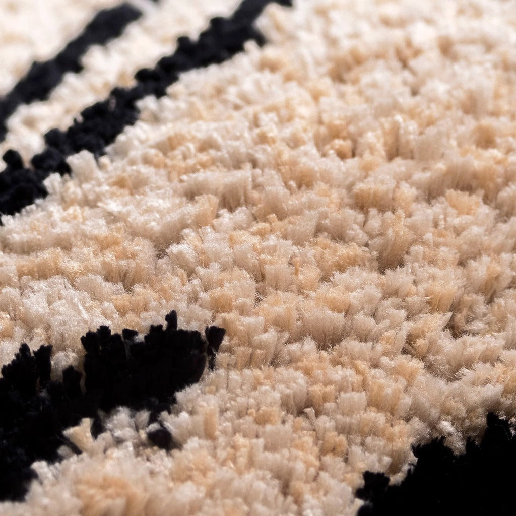 Beige Tiger Stripe Rug