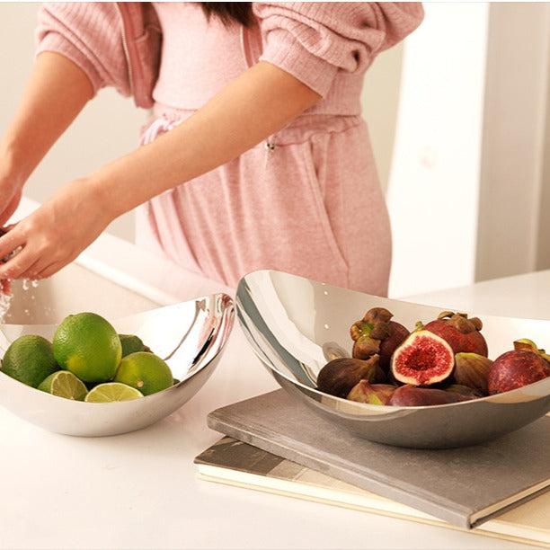 Silver Eggshell Metal Tray