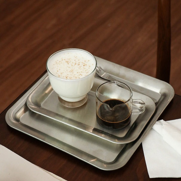 Dessert Time Metal Silver Tray